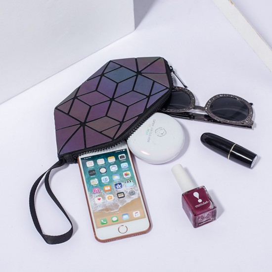 New women's cosmetic bag, Korean style coin purse, irregular oval diamond-shaped geometric bag, in-stock gift bag New women's cosmetic bag, Korean style coin purse, irregular oval diamond-shaped geometric bag, in-stock gift bag