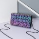 Winter diamond-shaped small square bags for women, luminous gradient color stitching women's bags, niche chain style crossbody bags in stock for wholesale Winter diamond-shaped small square bags for women, luminous gradient color stitching women's bags, niche chain style crossbody bags in stock for wholesale