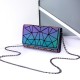 Winter diamond-shaped small square bags for women, luminous gradient color stitching women's bags, niche chain style crossbody bags in stock for wholesale Winter diamond-shaped small square bags for women, luminous gradient color stitching women's bags, niche chain style crossbody bags in stock for wholesale