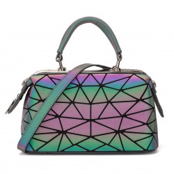 New European and American fashion style women's bag, pu luminous gradient color diamond pattern handbag for ladies, Guangzhou manufacturer cross-border