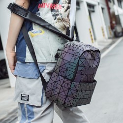 Laser Outdoor Backpack Cross-border 2022 New Diamond-shaped student Backpack Luminous Edition Daily Leisure Travel Backpack