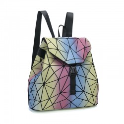 2023 New Rainbow Bag, laser backpack, colorful student schoolbag, large-capacity outdoor travel backpack for women