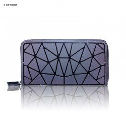 Wholesale of fashionable adult coin purse for both men and women in Europe and America, diamond-shaped bags, geometric pattern wallets, and pu clutch bags