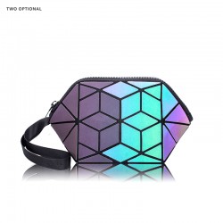 New women's cosmetic bag, Korean style coin purse, irregular oval diamond-shaped geometric bag, in-stock gift bag