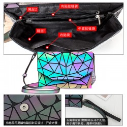 Envelope bag 2022 New diamond-shaped small square bag Women's cross-shaped glow-in-the-dark makeup women's bag pu Korean version Women's single shoulder bag