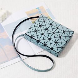 Japanese small square box geometric diamond-shaped bag 2024 new pvc portable phone bag, fashionable mini single-shoulder crossbody bag