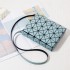 Japanese small square box geometric diamond-shaped bag 2024 new pvc portable phone bag, fashionable mini single-shoulder crossbody bag