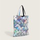 Japanese laser geometric diamond-shaped bag, colorful matte checkered children's bag, large-capacity single-shoulder bag, fashionable commuting handbag Japanese laser geometric diamond-shaped bag, colorful matte checkered children's bag, large-capacity single-shoulder bag, fashionable commuting handbag