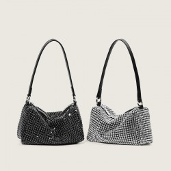 Niche King Water Diamond Bag 2023 New Fashion Full Diamond Bag, underarm bag, Hand chain small square bag in stock