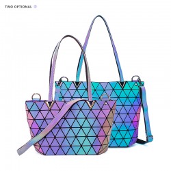 Factory wholesale pu patent leather handbags, Korean version trendy and fashionable single-shoulder crossbody bags, diamond-patterned geometric bags, custom