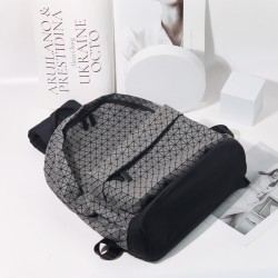 Japanese silicone backpacks, niche commuting, large-capacity student backpacks, matte, unisex diamond-shaped travel schoolbags