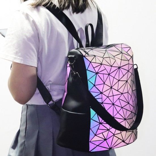 2022 new trendy backpacks for men and women, geometric diamond-shaped luminous bags, versatile and personalized travel bags for Japan and South Korea 2022 new trendy backpacks for men and women, geometric diamond-shaped luminous bags, versatile and personalized travel bags for Japan and South Korea