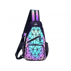 Trendy men's chest bag, business casual single-shoulder crossbody waist bag, multi-functional super cool Korean version bag, diamond-shaped geometric bag
