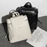 Niche high-end backpack, women's large-capacity soft leather backpack, versatile travel bag, casual and simple diamond-shaped hand-carried schoolbag
