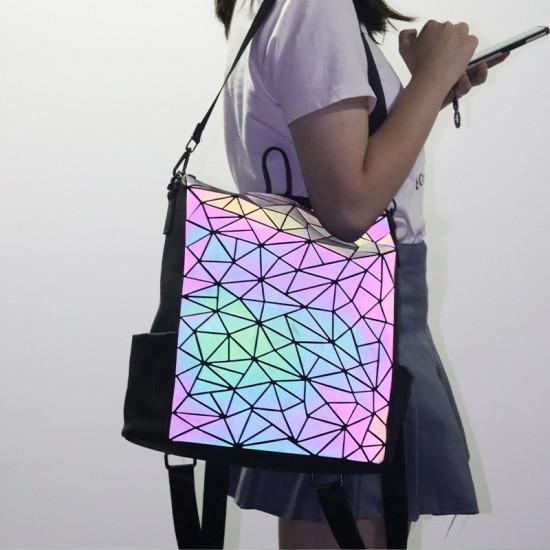 2022 new trendy backpacks for men and women, geometric diamond-shaped luminous bags, versatile and personalized travel bags for Japan and South Korea 2022 new trendy backpacks for men and women, geometric diamond-shaped luminous bags, versatile and personalized travel bags for Japan and South Korea
