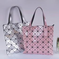 The 2024 new women's bag from Japan and South Korea is fashionable and simple, featuring a versatile geometric diamond-shaped tote bag