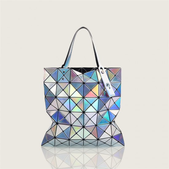 Japanese laser geometric diamond-shaped bag, colorful matte checkered children's bag, large-capacity single-shoulder bag, fashionable commuting handbag Japanese laser geometric diamond-shaped bag, colorful matte checkered children's bag, large-capacity single-shoulder bag, fashionable commuting handbag