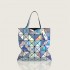 Japanese laser geometric diamond-shaped bag, colorful matte checkered children's bag, large-capacity single-shoulder bag, fashionable commuting handbag